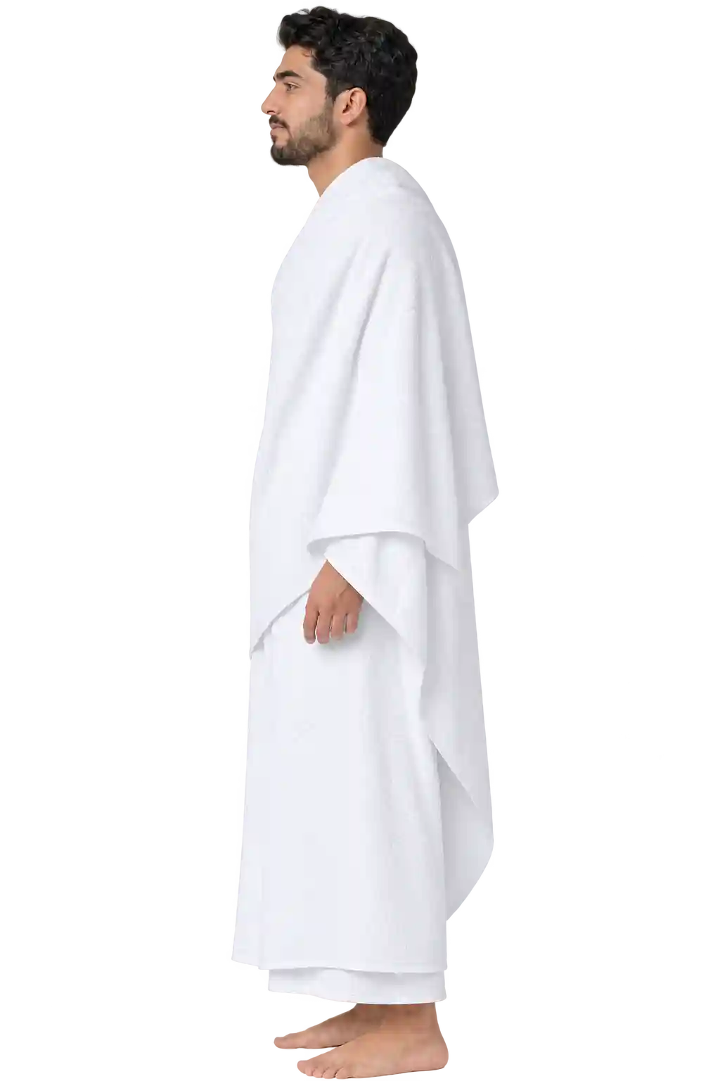 رجل يرتدي ملابس إحرام أثين